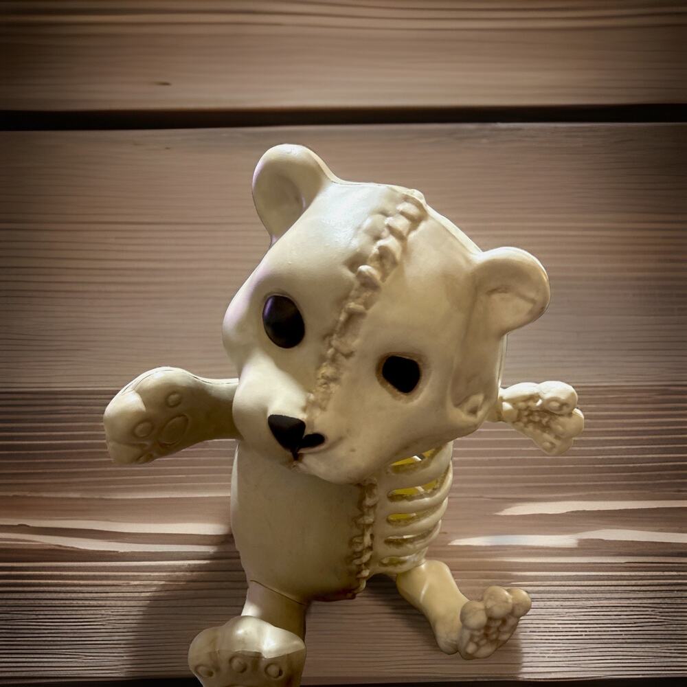 Half Bear Teddy Bonez Skeleton Teddy Bear 15" Halloween Decor Prop Halloween Use